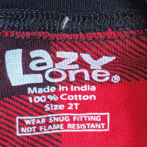 Lazy One Alaska Kids Unisex Red Plaid Bear Cheeks FlapJack Size 2T - Picture 7 of 7